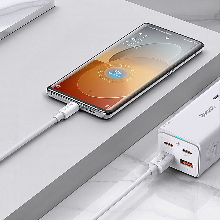 Cablu de Date USB la Type-C, 65W, 1m - Baseus Superior Series (CAYS000902) - Alb [7]