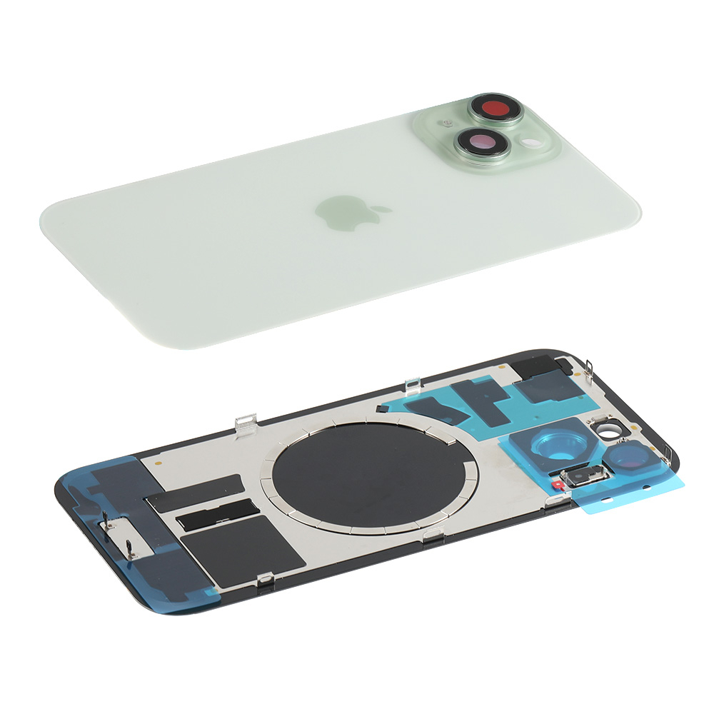 Capac spate sticla iPhone 15 cu magnet, fara NFC, culoare Green [2]