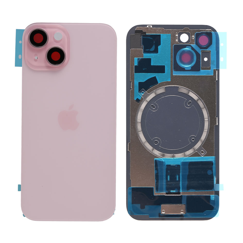 Capac spate sticla iPhone 15 cu magnet, fara NFC, culoare Pink  [1]