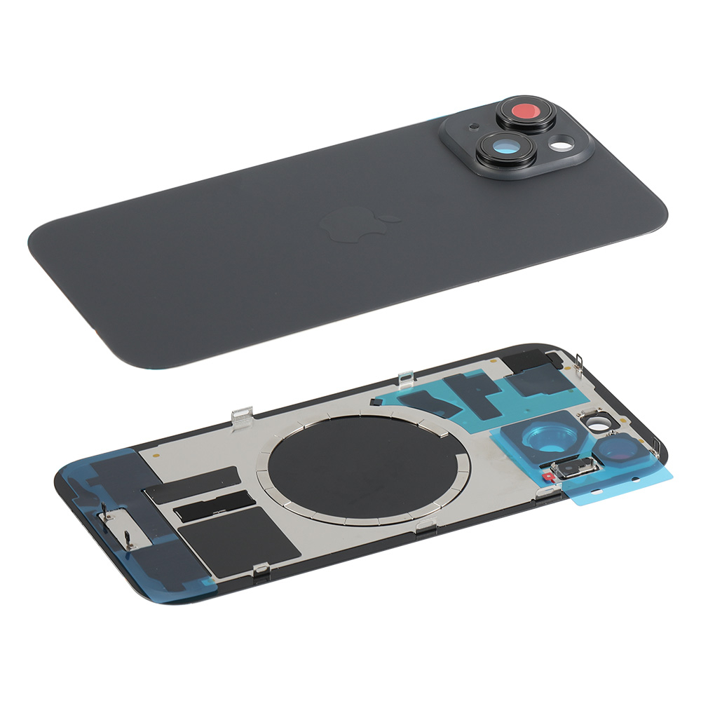Capac spate sticla iPhone 15 cu magnet, fara NFC, culoare Black [6]