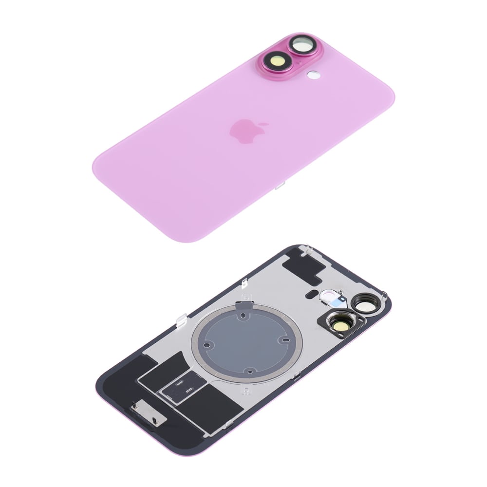 Capac spate sticla iPhone 16 cu magnet, fara NFC, culoare Pink  [6]