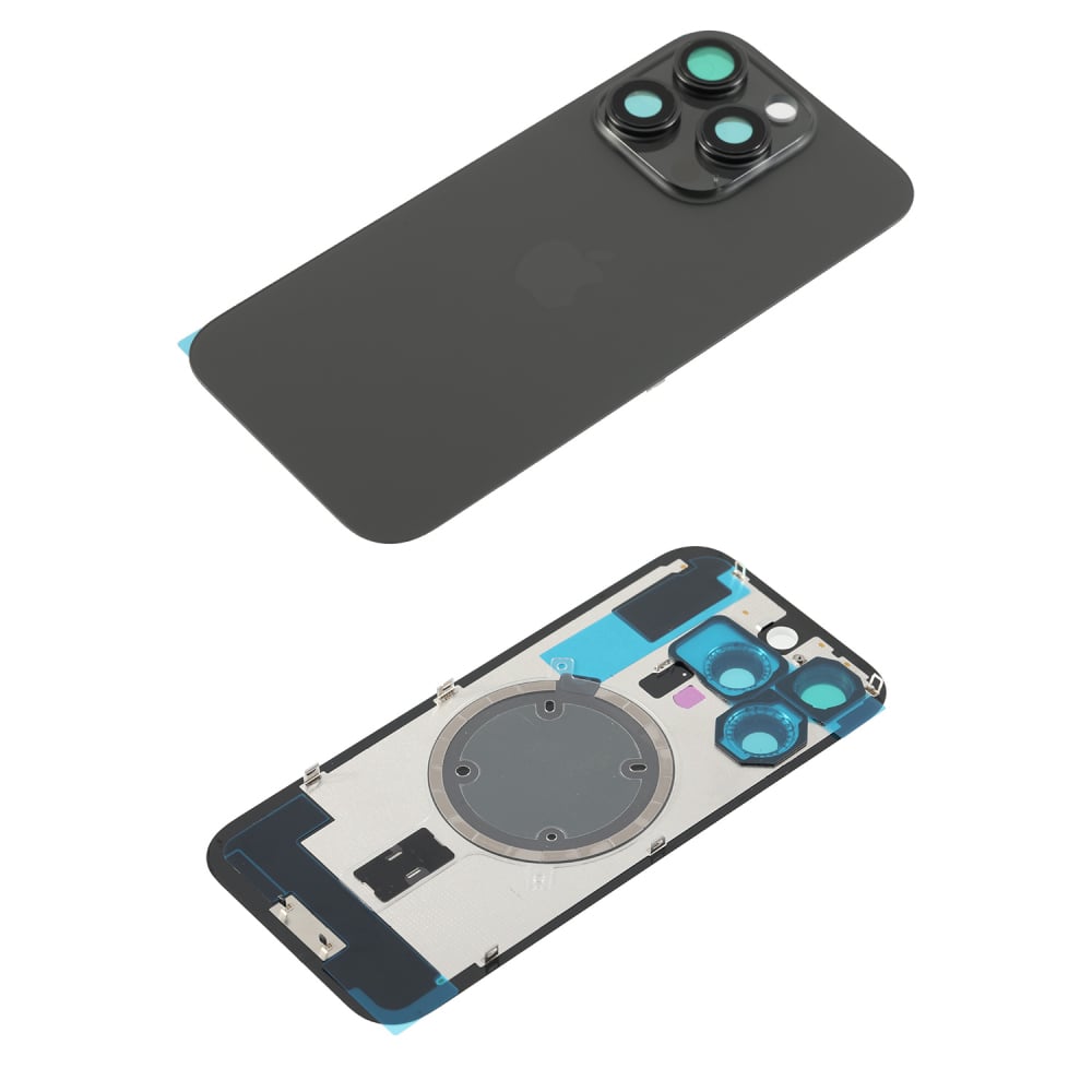 Capac spate sticla iPhone 16 Pro cu magnet, fara NFC, culoare Black Titanium [2]