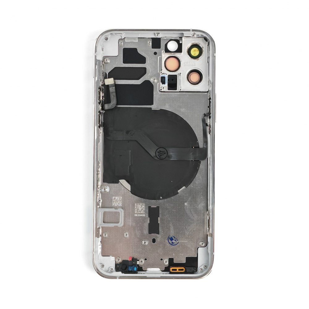 Carcasa completa si capac pentru iPhone 12 Pro cu sim tray si flex, Refurbish Top Quality, Silver [2]