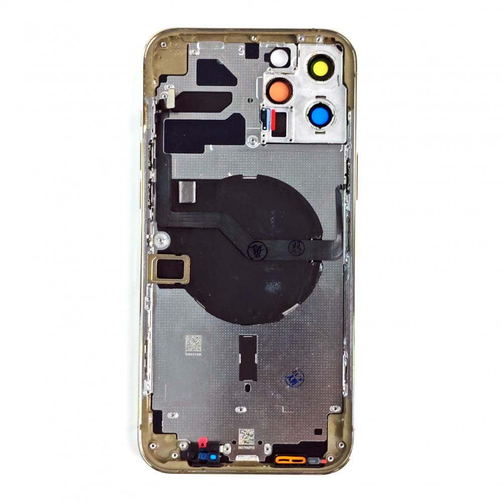 Carcasa completa si capac pentru iPhone 12 Pro Max cu sim tray si flex, Refurbish Top Quality, Gold [2]