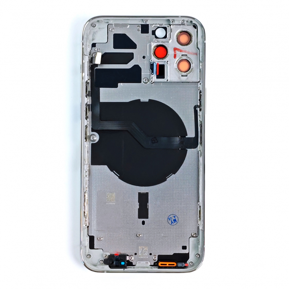 Carcasa completa si capac pentru iPhone 12 Pro Max cu sim tray si flex, Refurbish Top Quality, Silver [2]