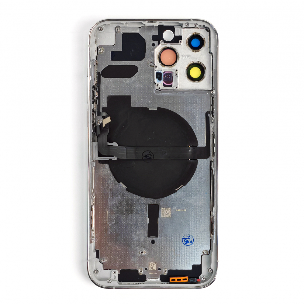 Carcasa completa si capac pentru iPhone 13 Pro Max cu sim tray si flex, Refurbish Top Quality, Silver [2]