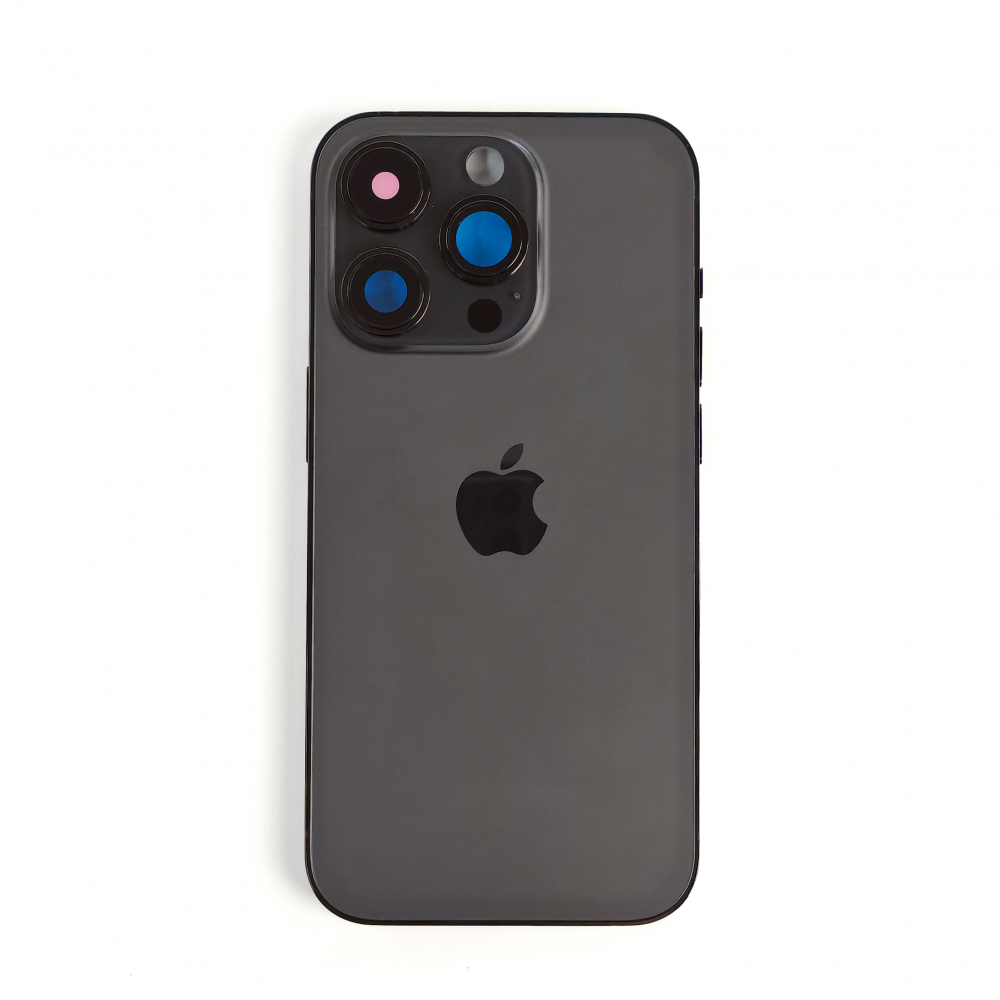 Carcasa completa si capac pentru iPhone 14 Pro cu sim tray si flex, Refurbish Top Quality, Graphite [1]