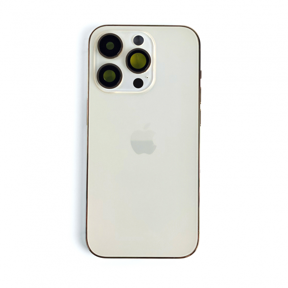 Carcasa completa si capac pentru iPhone 14 Pro cu sim tray si flex, Refurbish Top Quality, Gold [1]