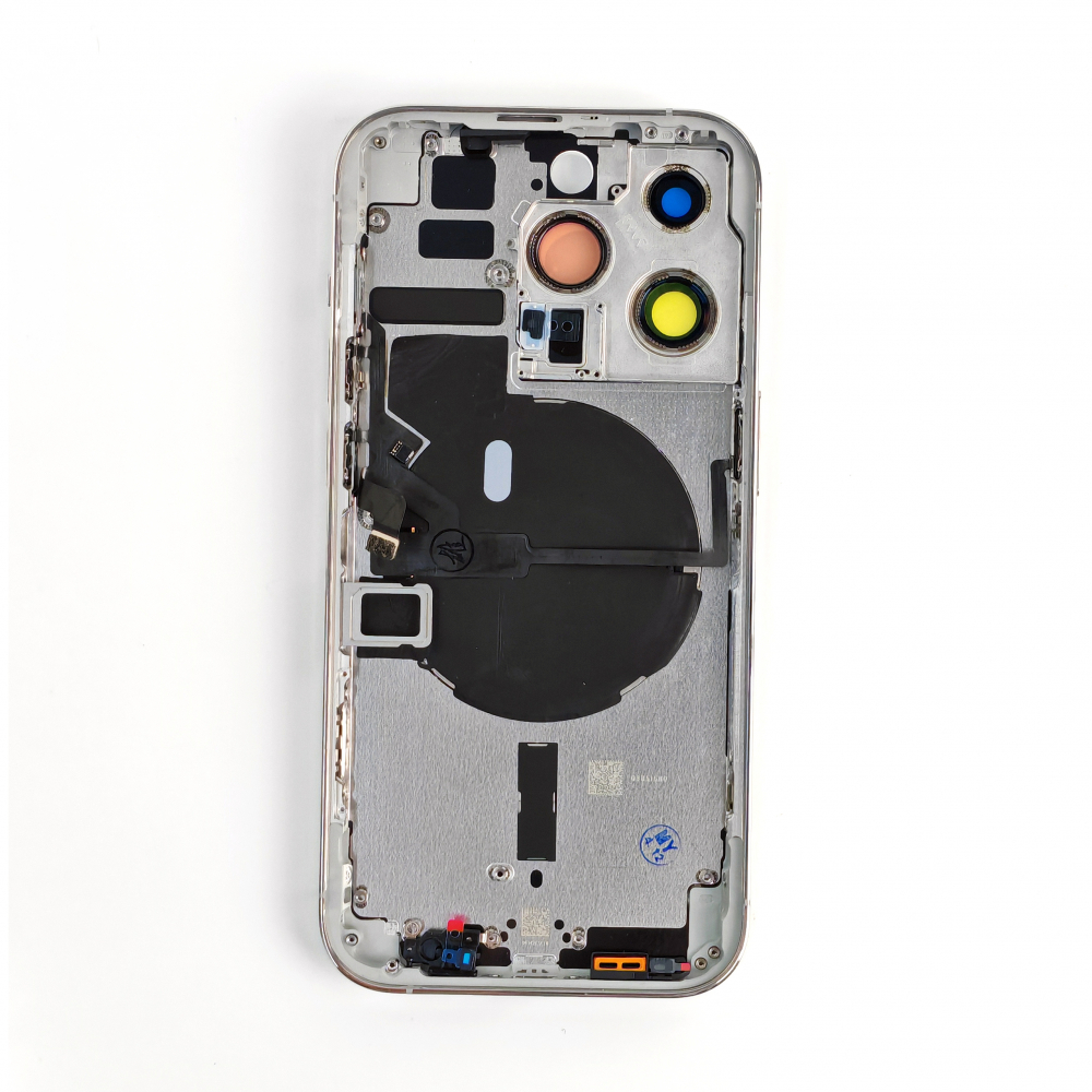 Carcasa completa si capac pentru iPhone 14 Pro cu sim tray si flex, Refurbish Top Quality, Silver [2]