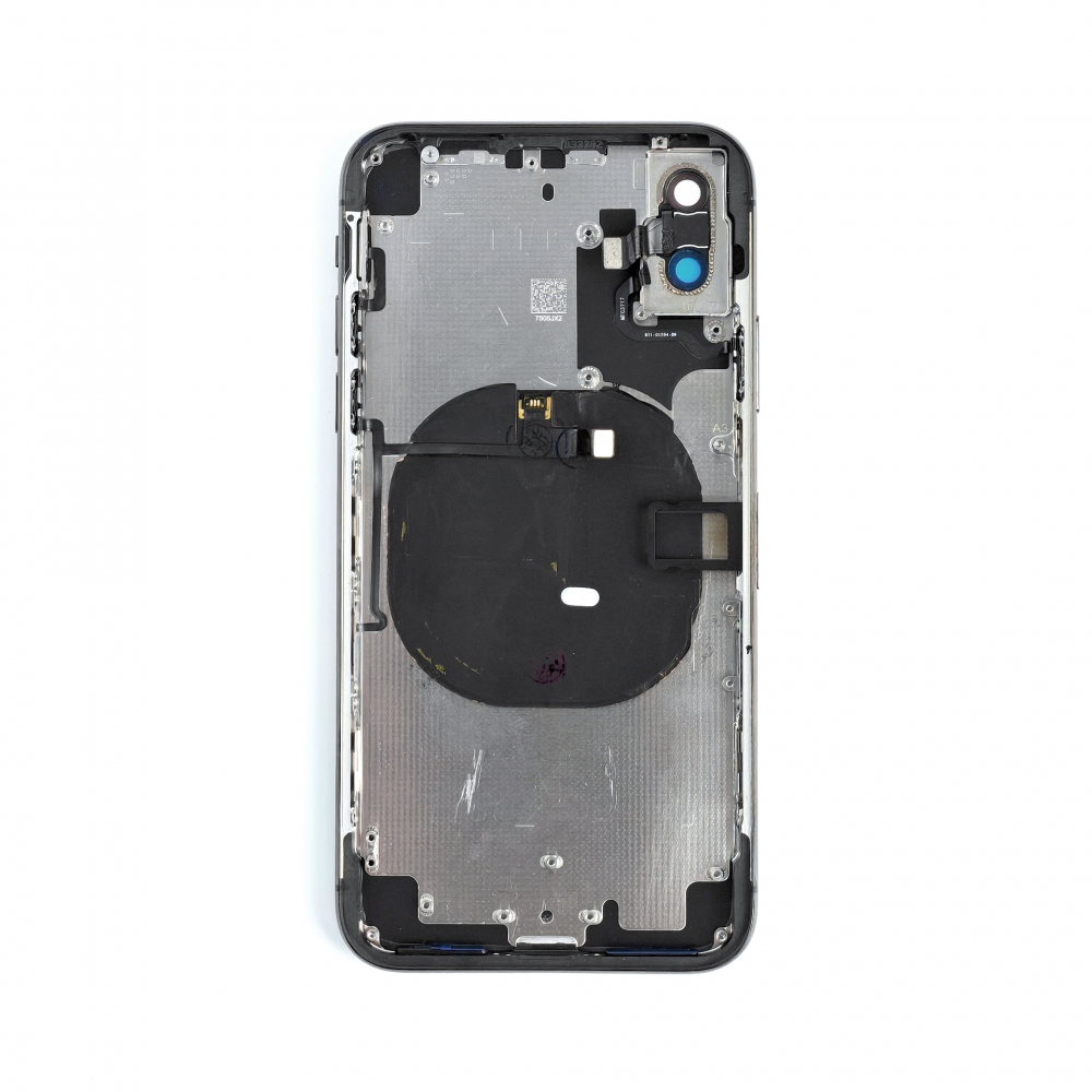 Carcasa completa si capac pentru iPhone X cu sim tray si flex, Refurbish Top Quality, Black [2]