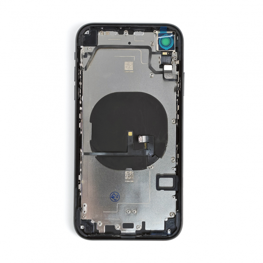 Carcasa completa si capac pentru iPhone XR cu sim tray si flex, Refurbish Top Quality, Black [2]