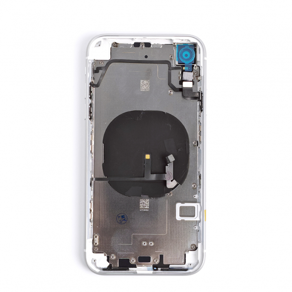 Carcasa completa si capac pentru iPhone XR cu sim tray si flex, Refurbish Top Quality, White [2]
