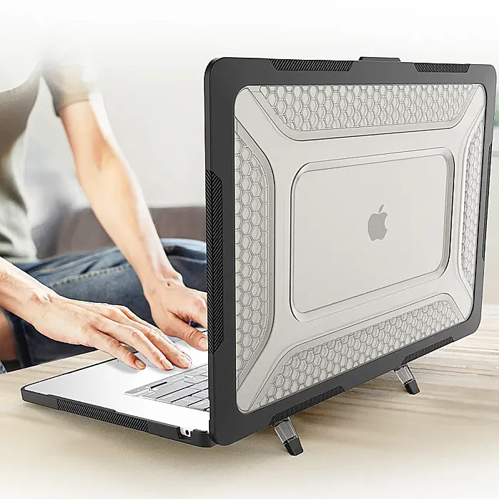 Carcasa de protectie pentru MacBook Air 15-inch A2941 - Hard Sheel Black [8]