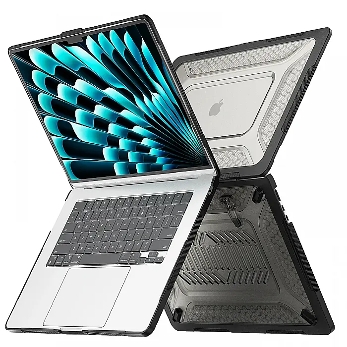 Carcasa de protectie pentru MacBook Air 15-inch A2941 - Hard Sheel Black [9]