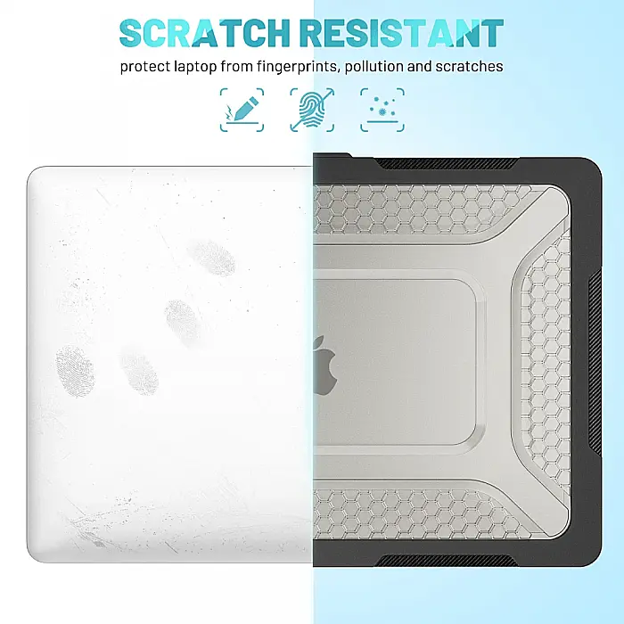 Carcasa de protectie pentru laptop Apple MacBook Air A1932, A2337 - Hard Shell Black [6]