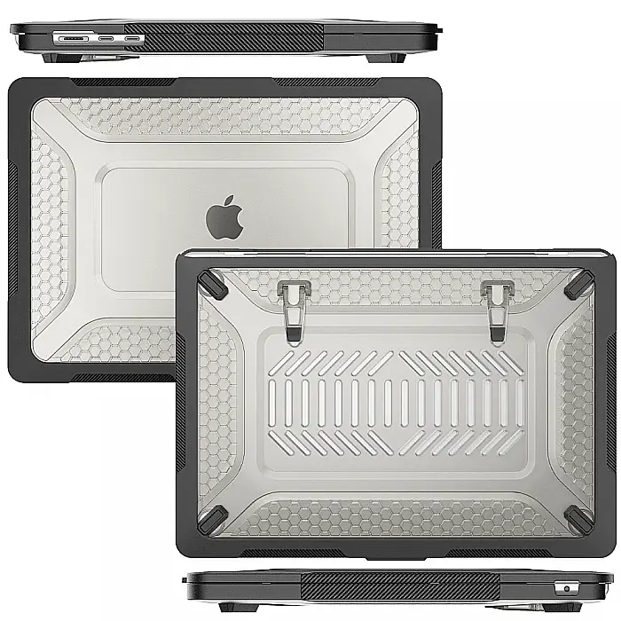 Carcasa de protectie pentru laptop Apple MacBook Air A1932, A2337 - Hard Shell Black [12]