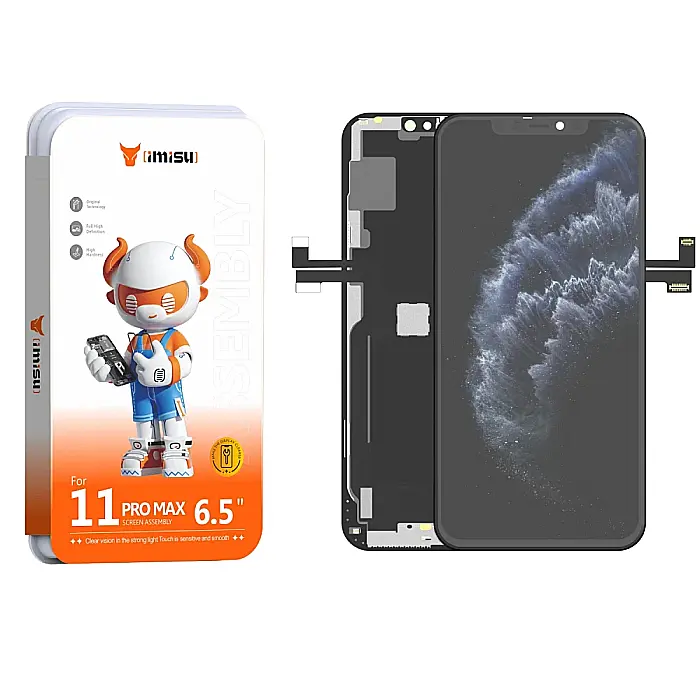 Display cu Touchscreen iPhone 11 Pro Max, iMisu Prime incell (Suporta IC Transplant), Varianta completa cu rama [2]