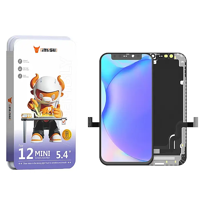 Display cu Touchscreen iPhone 12 Mini, iMisu Prime incell (Suporta IC Transplant), Varianta completa cu rama [2]