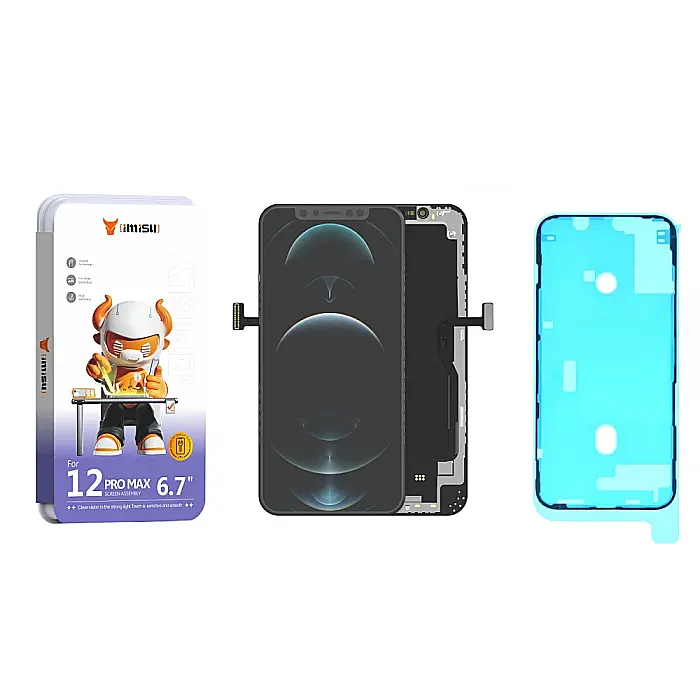 Display cu Touchscreen iPhone 12 Pro Max, iMisu Prime incell (Suporta IC Transplant), Varianta completa cu rama [2]