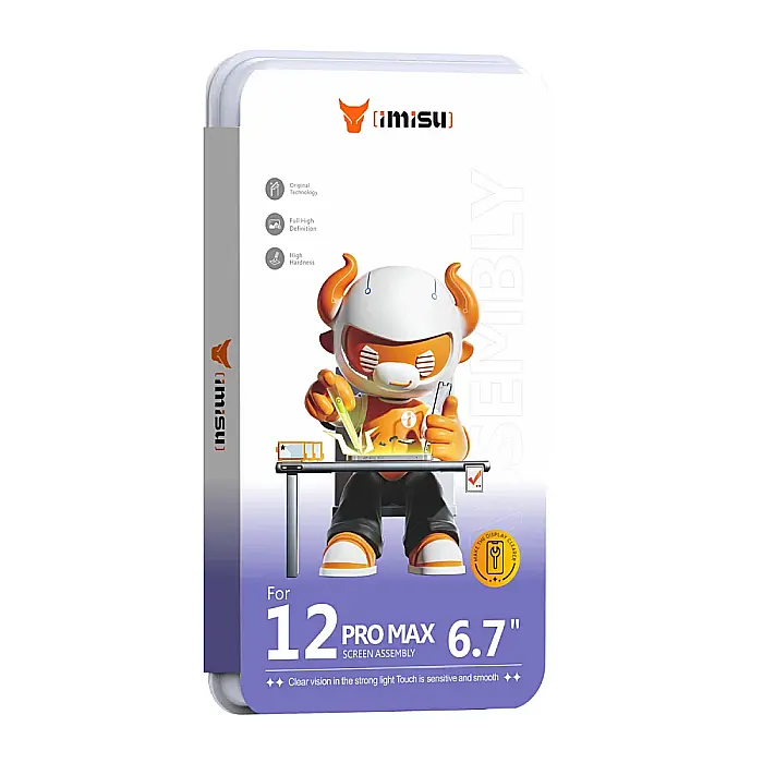 Display cu Touchscreen iPhone 12 Pro Max, iMisu Prime incell (Suporta IC Transplant), Varianta completa cu rama [3]