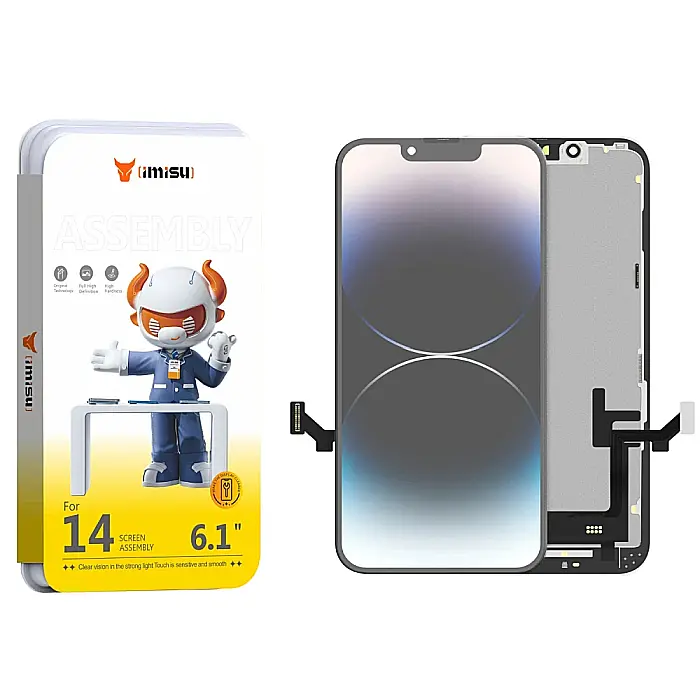 Display cu Touchscreen iPhone 14, iMisu Prime incell (Suporta IC Transplant), Varianta completa cu rama [2]