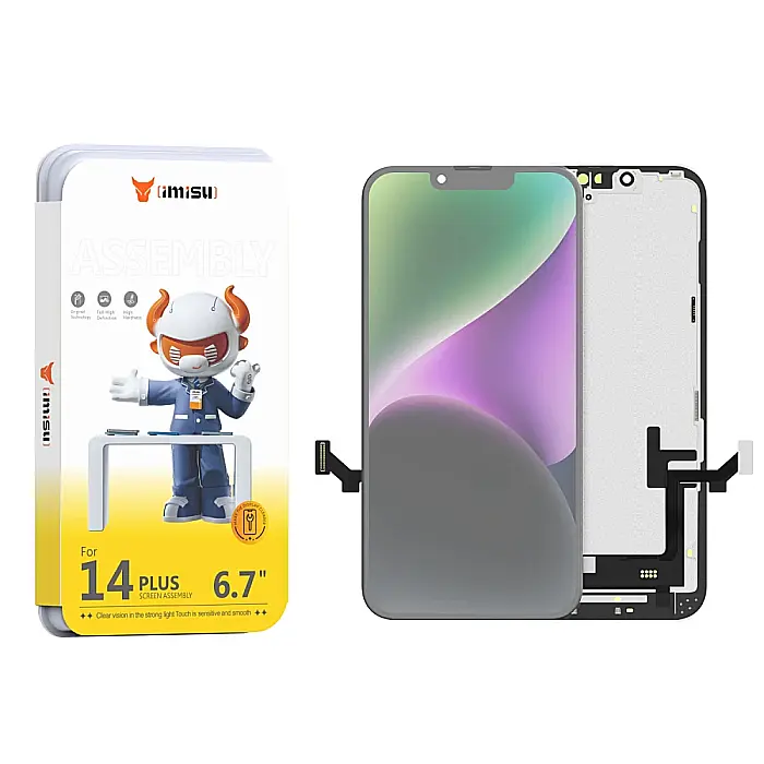 Display cu Touchscreen iPhone 14 Plus, iMisu Prime incell (Suporta IC Transplant), Varianta completa cu rama [2]