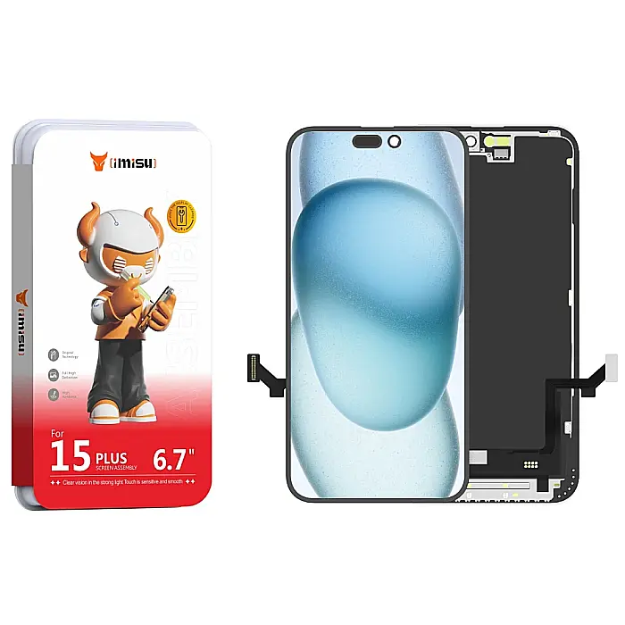 Display cu Touchscreen iPhone 15 Plus, iMisu Prime incell, Varianta completa cu rama [2]