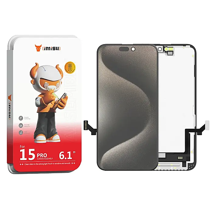 Display cu Touchscreen iPhone 15 Pro, iMisu Prime incell (Suporta IC Transplant), Varianta completa cu rama [2]