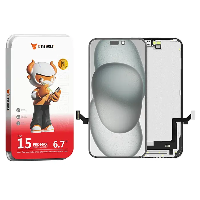 Display cu Touchscreen iPhone 15 Pro Max 120Hz, iMisu Prime incell (Suporta IC Transplant), Varianta completa cu rama [2]