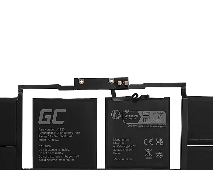 Baterie A1820 pentru laptop Apple MacBook Pro Retina 15 inch A1707 2016-2017/11.4V 6600 mAh [5]