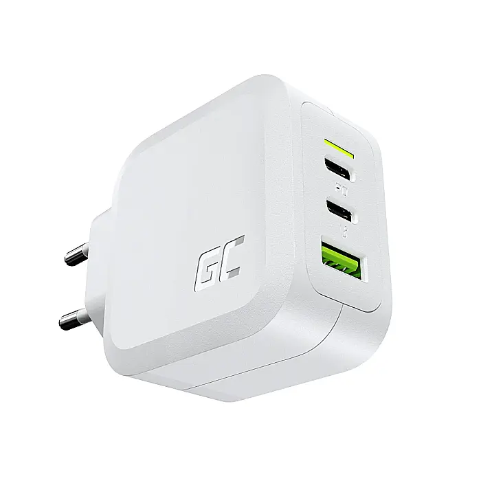 Charger, incarcator retea 240V, Green Cell, 65W GaN GC PowerGan, Fast Charging, Porturi: USB, 2x Type-C [2]