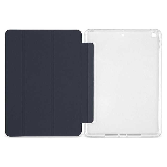 Husa protectie flip cu bumper Anti-fall pentru iPad 10.2 inch 7 / 8, Navy Blue [4]