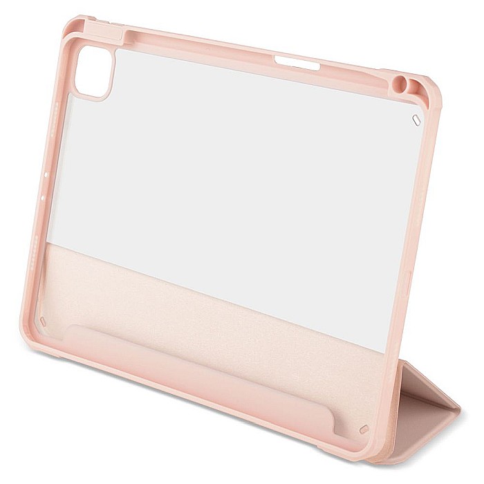 Husa Magnetica cu spate acrilic, colturi intarite si suport Stylus pentru iPad M1 Pro 11 2021 - Roz [7]