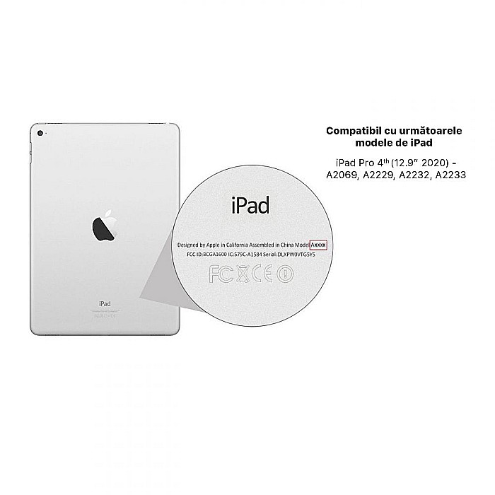 Husa Flip Magnetica cu suport Stylus Pen pentru iPad Pro 12.9 Inch 2020 - Roz [10]