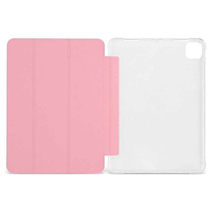 Husa Magnetica cu spate transparent, colturi intarite pentru iPad Pro 11 Inch 2018, 2020 - Roz [3]