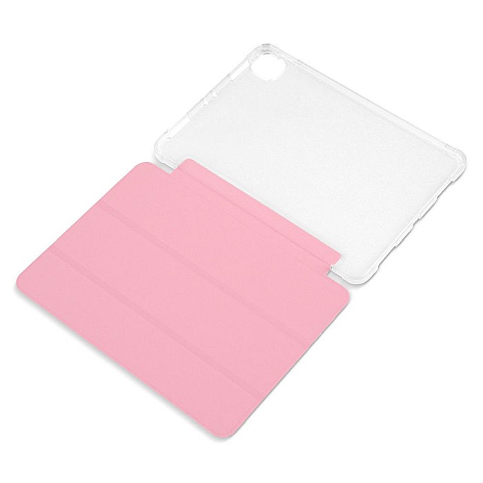 Husa Magnetica cu spate transparent, colturi intarite pentru iPad Pro 11 Inch 2018, 2020 - Roz [6]