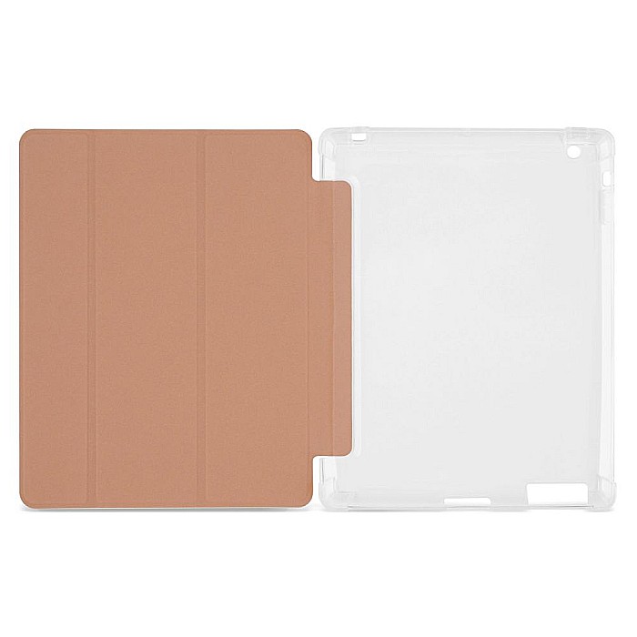 Husa Magnetica cu spate transparent, colturi intarite pentru iPad 2, 3, 4 9.7 Inch - Rose Gold [3]