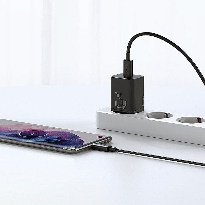 Charger, incarcator retea 240V, Type-C PD 20W + Cablu Type-C - Baseus Super Si (TZCCSUP-L01) - Negru [10]