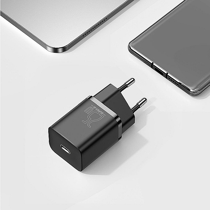 Charger, incarcator retea 240V, Type-C PD 20W + Cablu Type-C - Baseus Super Si (TZCCSUP-L01) - Negru [6]