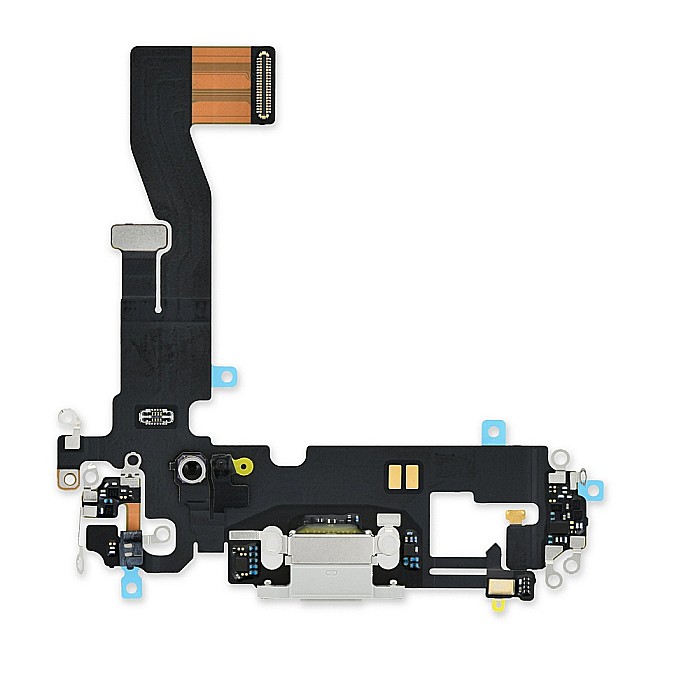 Mufa de incarcare Lightning, OEM, pentru telefon Apple iPhone 12 / 12 Pro Alb [2]