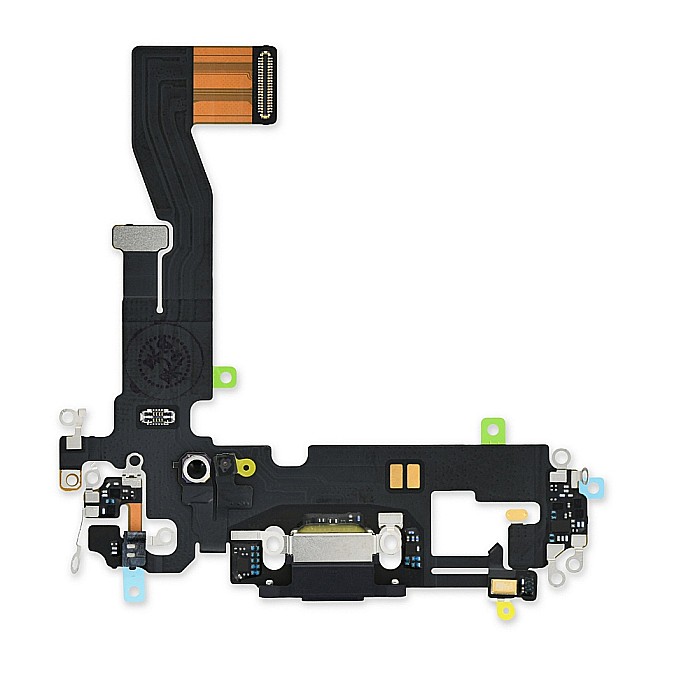 Mufa de incarcare Lightning, OEM, pentru telefon Apple iPhone 12 / 12 Pro Negru [2]