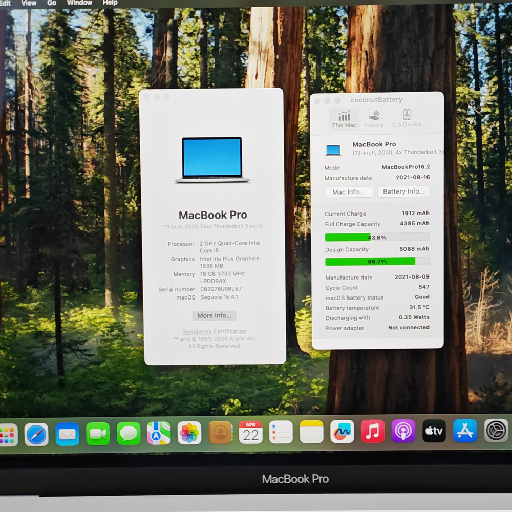 Laptop MacBook Pro 13” A2251 (2020) – i5 2.0GHz | 16GB RAM | 512GB SSD | Baterie 86% | Garanție 12 luni | macOS Sequoia [5]