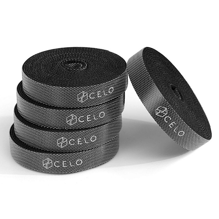 Organizator cabluri, multifunctional tip velcro de 3 metri, Celo, Negru [2]
