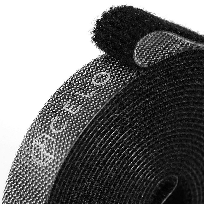 Organizator cabluri, multifunctional tip velcro de 3 metri, Celo, Negru [11]