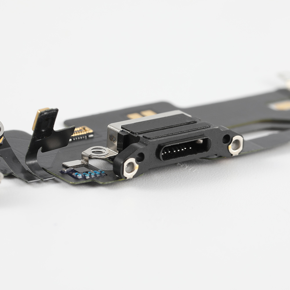 Port incarcare lightning (audio dock connector) flex pentru iPhone 13 Pro Max, OEM, Negru [7]