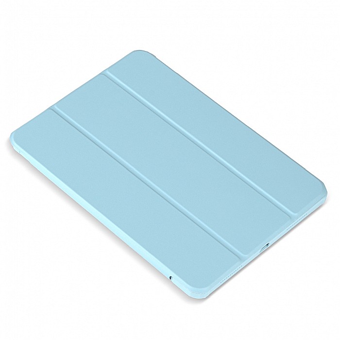 Husa Magnetica cu spate acrilic, colturi intarite si suport Stylus pentru iPad Air 4 10.9 - Haze Blue [8]