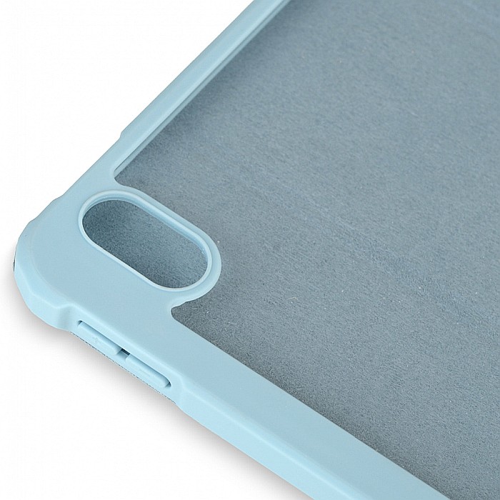 Husa Magnetica cu spate acrilic, colturi intarite si suport Stylus pentru iPad Air 4 10.9 - Haze Blue [4]