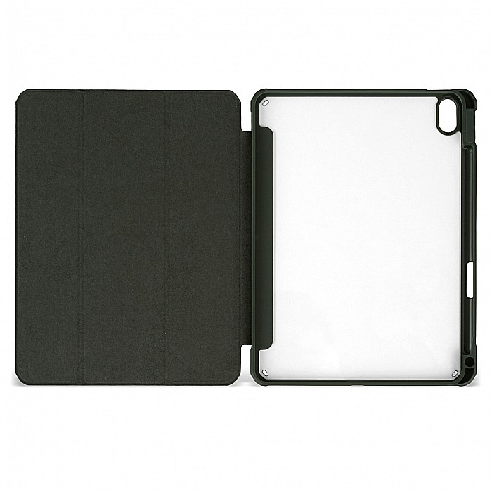 Husa Magnetica cu spate acrilic, colturi intarite si suport Stylus pentru iPad Air 4 10.9 - Army Green [9]