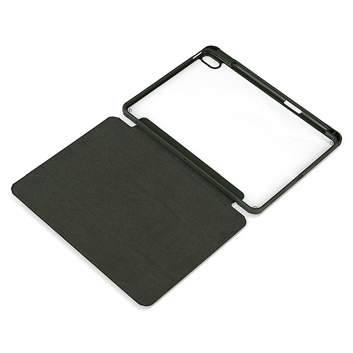 Husa Magnetica cu spate acrilic, colturi intarite si suport Stylus pentru iPad Air 4 10.9 - Army Green [6]