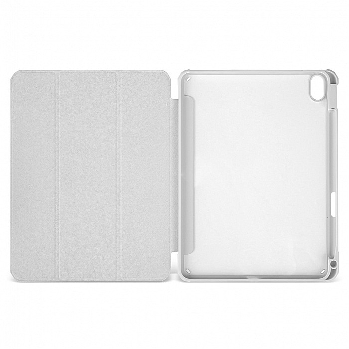 Husa Magnetica cu spate acrilic, colturi intarite si suport Stylus pentru iPad Air 4 10.9 - Gri [9]